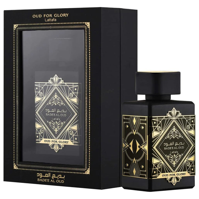 KIT 4 PERFUMES + REGALO ( Lattafa Oud For Glory, Lattafa Asad, Al Haramain, Ombre Nomade)